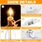 3 Pack Accessory Cord with 6 LED Light Bulb, 11.5 ft Christmas Village Light with ON/Off Switch Plugs and Spare Fuse, Blow Mold Light for Christmas Village House Halloween Pumpkin Crafts Decor